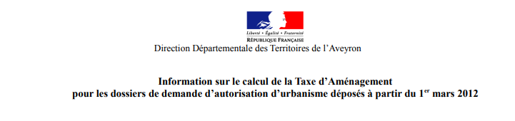 Taxe d'aménagement Rivière-sur-Tarn