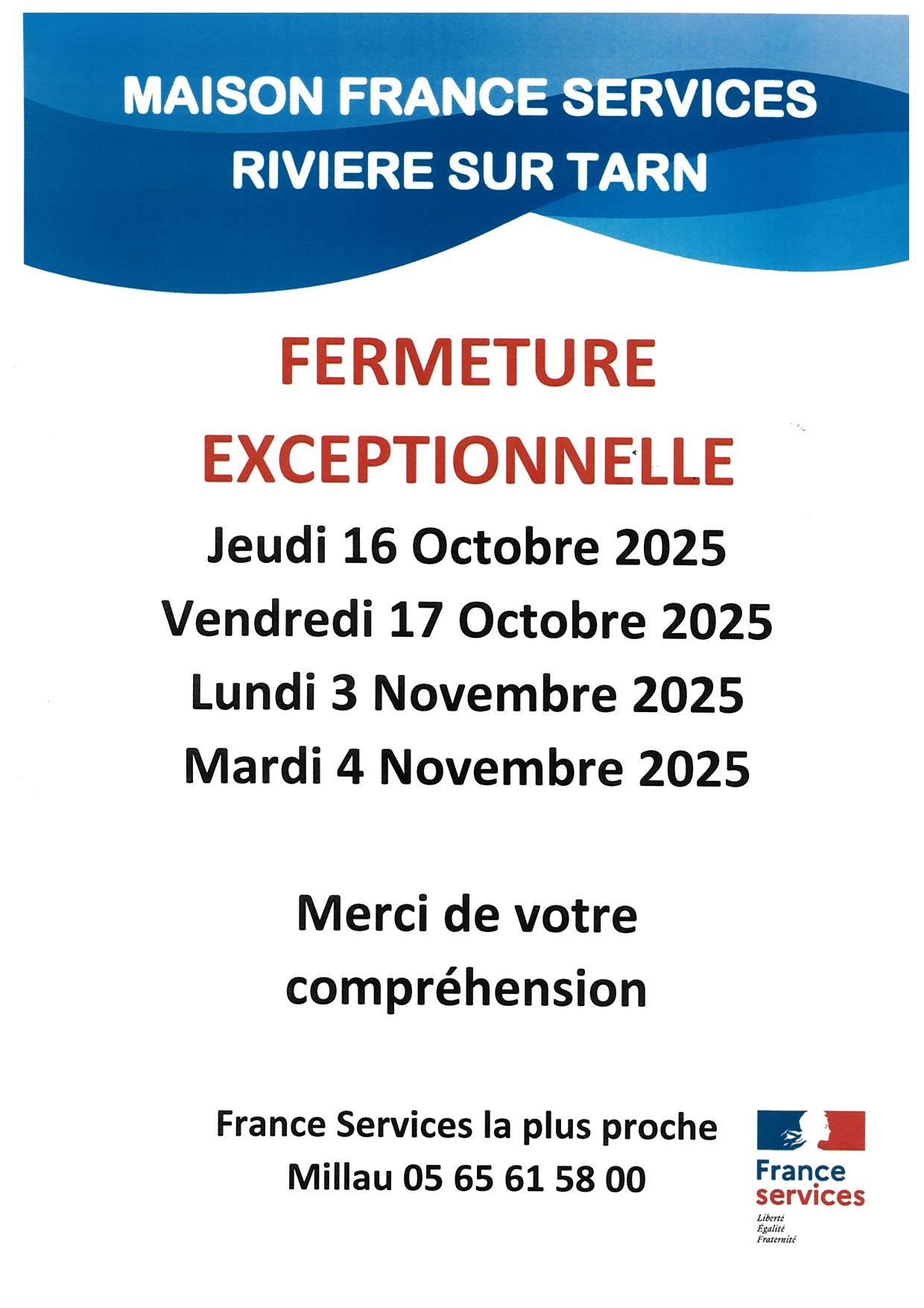Lire la suite à propos de l’article Fermeture exceptionnelle France Services